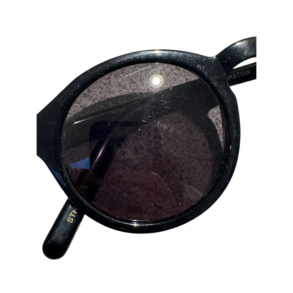 Monokel Eyewear Barstow Black Round Sunglasses Handcrafted